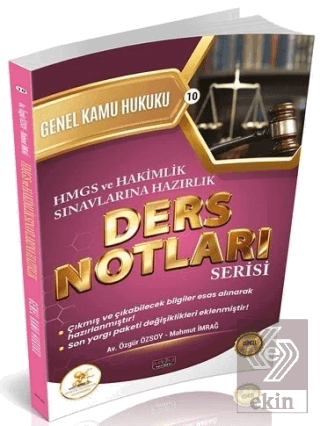 2026 HMGS Hakimlik HUKAL Genel Kamu Hukuku Ders Notları