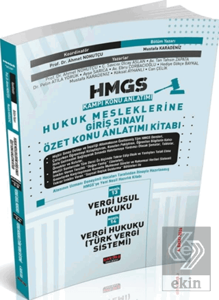 2026 HMGS Vergi Usul Hukuku Vergi Hukuku TVS Özet Konu Anlatımı