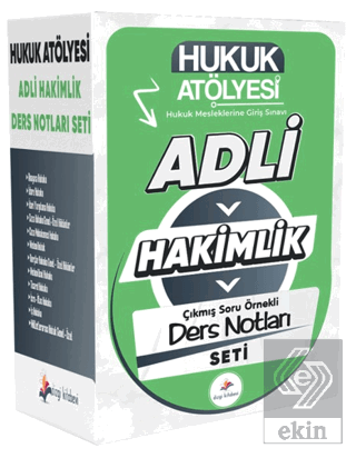 2026 Hukuk Atölyesi Adli Hakimlik Çıkmış Soru Örnekli Ders Notları Set