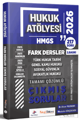 2026 Hukuk Atölyesi HMGS Hakimlik Fark Dersler Çıkmış Sorular Çözümlü