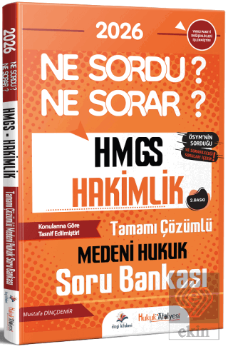 2026 Hukuk Atölyesi HMGS Hakimlik Medeni Hukuk Ne Sordu Ne Sorar Soru 