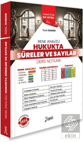 2026 Hukukta Renk Analizli Süreler Sayılar Ders Notları