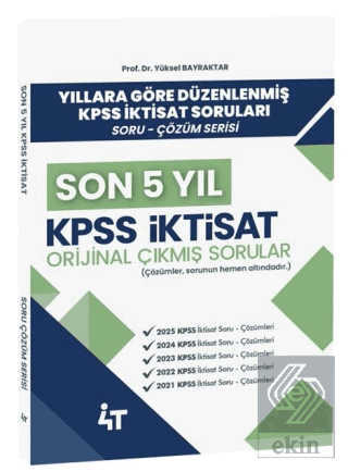 2026 KPSS A Grubu İktisat Orijinal Çıkmış Sorular Son 5 Yıl Çözümlü