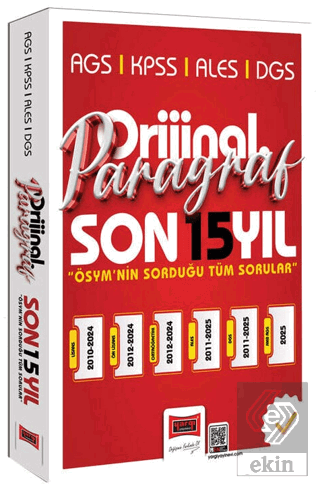 2026 KPSS AGS ALES DGS Orijinal Paragraf 15 Yıl Çıkmış Sorular