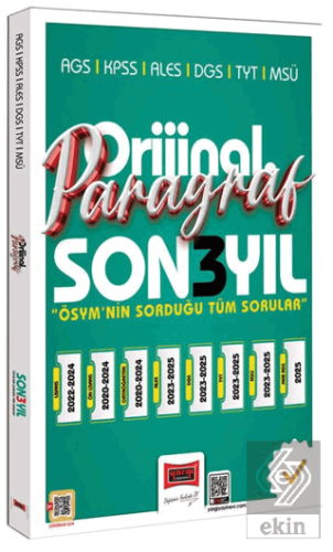 2026 KPSS AGS ALES DGS TYT MSÜ Orijinal Paragraf Son 3 Yıl Çıkmış Soru