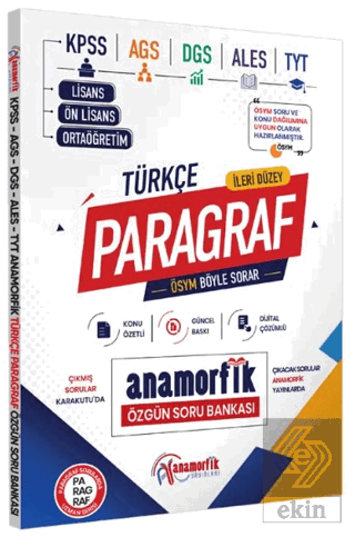 2026 KPSS-AGS-DGS-ALES-TYT Anamorfik Türkçe Paragraf Özgün Soru Bankas