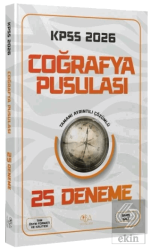 2026 KPSS Coğrafya Pusulası 25 Deneme Çözümlü