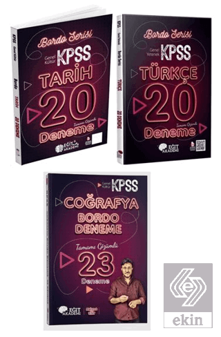 2026 KPSS Coğrafya Türkçe Tarih Bordo 63 Deneme Seti Mehmet Eğit Eğit 