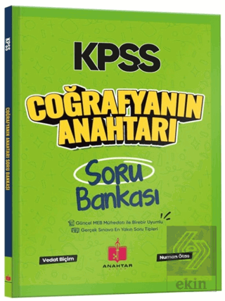 2026 KPSS Coğrafyanın Anahtarı Soru Bankası Kolektif Anahtar Kitap Sat