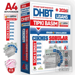 2026 KPSS-DHBT Lisans ÖSYM Çıkmış Soru Tıpkı Basım 6'lı Kitapçık Türki