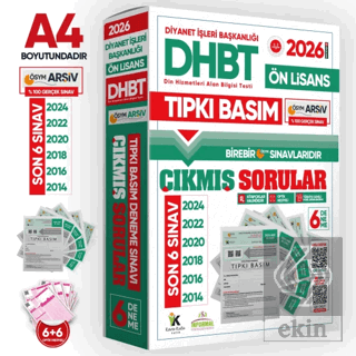 2026 KPSS-DHBT Ön Lisans ÖSYM Çıkmış Soru Tıpkı Basım 6lı Kitapçık Tür