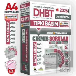 2026 KPSS-DHBT Ortaöğretim ÖSYM Çıkmış Soru Tıpkı Basım 6lı Kitapçık T