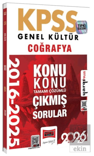 2026 KPSS Genel Kültür Coğrafya 2016 - 2026 Konu Konu Tamamı Çözümlü Ç