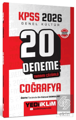 2026 KPSS Genel Kültür Coğrafya Tamamı Çözümlü 20 Deneme