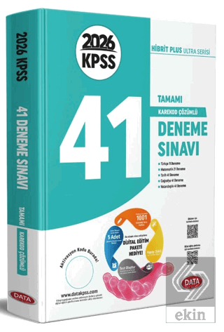 2026 KPSS Genel Kültür - Genel Yetenek 41 Deneme Sınavı + Dijital Eğitim Platformu Hediye