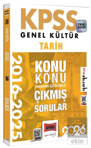 2026 KPSS Genel Kültür Tarih 2016 - 2026 Konu Konu Tamamı Çözümlü Çıkm