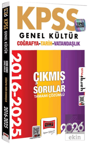 2026 KPSS Genel Kültür Tarih Coğrafya Vatandaşlık 2016 - 2026 Konu Kon