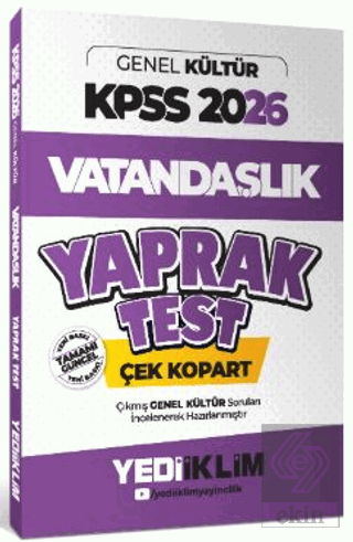 2026 KPSS Genel Kültür Vatandaşlık Çek Kopart Yaprak Test