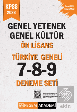 2026 KPSS Genel Yetenek Genel Kültür Lise-Ön Lisans Tamamı Çözümlü Tür
