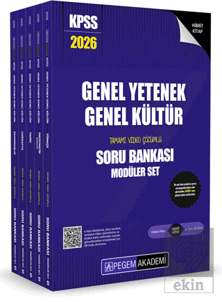 2026 KPSS Genel Yetenek Genel Kültür Tamamı Çözümlü Soru Bankası Seti - (5 Kitap)