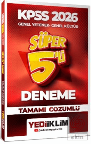 2026 KPSS Genel Yetenek Genel Kültür Tamamı Çözümlü Süper 5 li Deneme