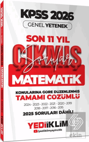 2026 KPSS Genel Yetenek Matematik Konularına Göre Tamamı Çözümlü Son 1