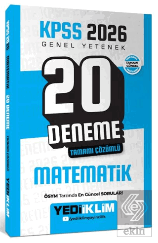 2026 KPSS Genel Yetenek Matematik Tamamı Çözümlü 20 Deneme