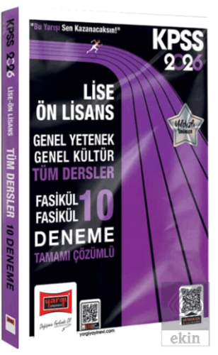 2026 KPSS GK-GY Lise Ön Lisans Tüm Dersler Fasikül Fasikül Tamamı Çözü
