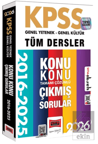 2026 KPSS GK-GY Tüm Dersler Tamamı Çözümlü 9 Yıl Çıkmış Sorular (2016-