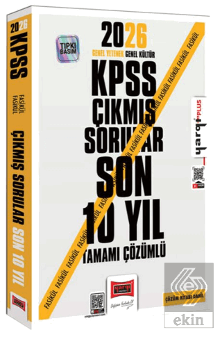 2026 KPSS GK-GY Tüm Dersler Tamamı Çözümlü Son 10 Yıl Çıkmış Sorular