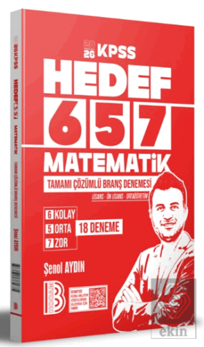 2026 KPSS HEDEF 657 Matematik Tamamı Çözümlü Branş Denemesi