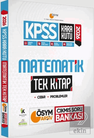 2026 KPSS Kara Kutu Matematik TEK KİTAP ÖSYM Arşiv Çıkmış Soru Bankası