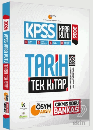2026 KPSS Kara Kutu Tarih Tek Kitap ÖSYM Arşiv Çıkmış Soru Bankası Kon