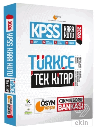 2026 KPSS Kara Kutu Türkçe Tek Kitap ÖSYM Arşiv Çıkmış Soru Bankası Ko