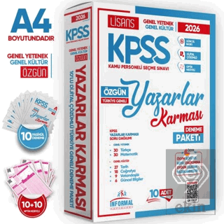 2026 KPSS Lisans GY-GK Yazarlar Karması Türkiye Geneli Kurumsal 10lu D