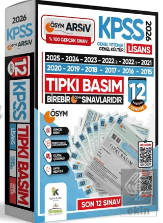 2026 KPSS Lisans ÖSYM Çıkmış Soru Tıpkı Basım 12li Deneme Paketi Video