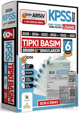 2026 KPSS Lisans ÖSYM Çıkmış Soru Tıpkı Basım 6lı Deneme Paketi Video 