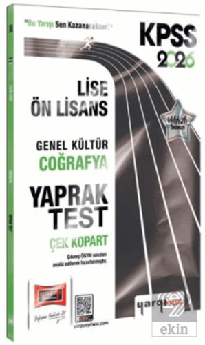 2026 KPSS Lise-Ön Lisans Genel Kültür Coğrafya Çek Kopart Yaprak Test