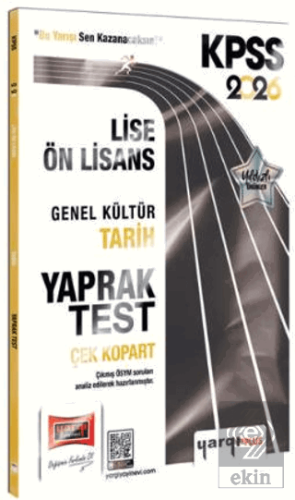 2026 KPSS Lise-Ön Lisans Genel Kültür Tarih Çek Kopart Yaprak Test