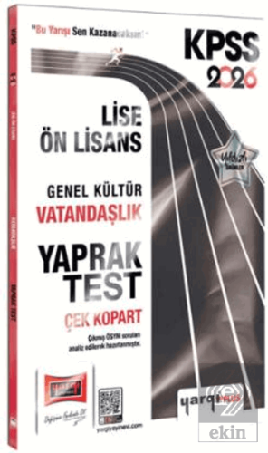 2026 KPSS Lise-Ön Lisans Genel Kültür Vatandaşlık Çek Kopart Yaprak Te