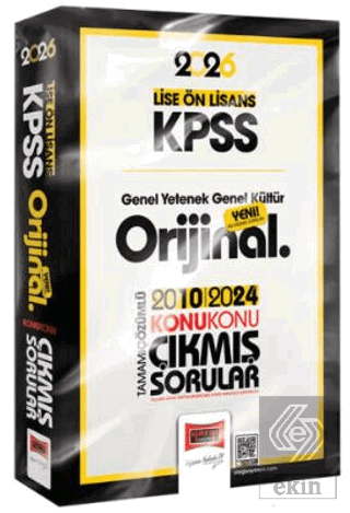 2026 KPSS Lise-Ön Lisans GK-GY Orijinal 2010-2024 Konu Konu Çıkmış Sor