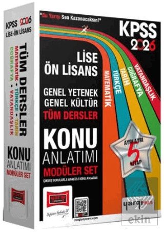 2026 KPSS Lise Ön Lisans GK-GY Tüm Dersler Konu Anlatımı Modüler Set (