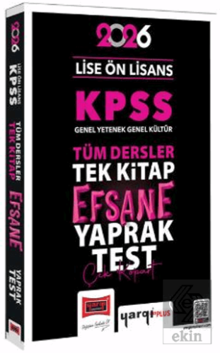 2026 KPSS Lise Ön Lisans GK-GY Tüm Dersler Tek Kitap Efsane Çek Kopart