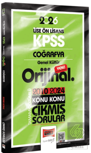 2026 KPSS Lise-Önlisans Coğrafya Orijinal 2010-2024 Konu Konu Çıkmış S