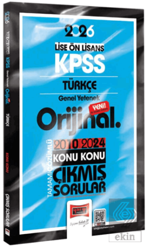 2026 KPSS Lise-Önlisans Türkçe Orijinal 2010-2024 Konu Konu Çıkmış Sor