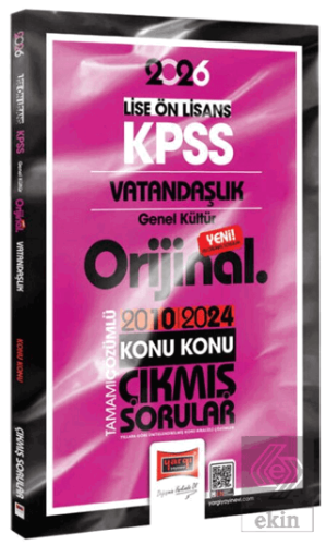 2026 KPSS Lise-Önlisans Vatandaşlık Orijinal 2010-2024 Konu Konu Çıkmı