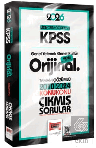 2026 KPSS Lise-Ortaöğretim GK-GY Orijinal 2010-2024 Konu Konu Çıkmış S