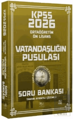 2026 KPSS Lise Ortaöğretim Ön Lisans Vatandaşlık Vatandaşlığın Pusulası Soru Bankası Çözümlü