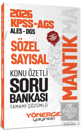 2026 KPSS MEB-AGS ALES DGS Sözel Sayısal Mantık Konu Özetli Soru Banka