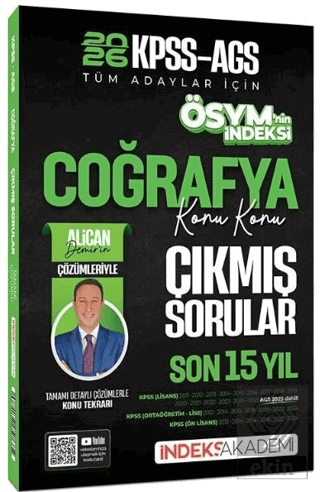 2026 KPSS MEB-AGS Coğrafya ÖSYMnin İndeksi Çıkmış Sorular Son 15 Yıl K